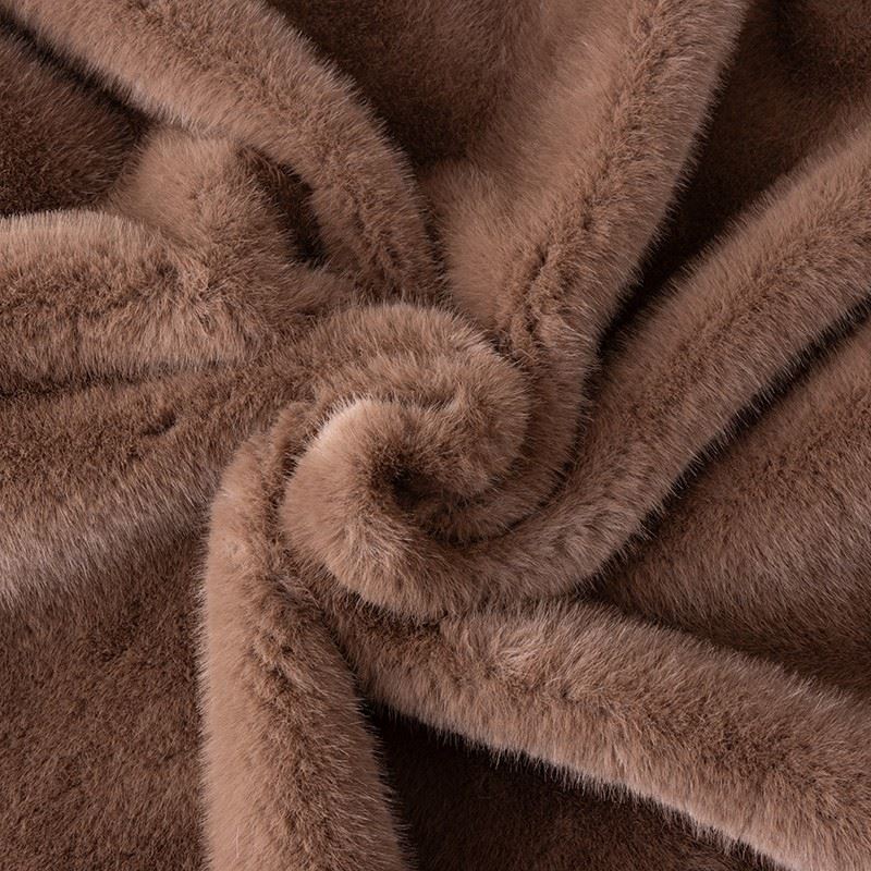 V Neck Faux fur Coat suppliers