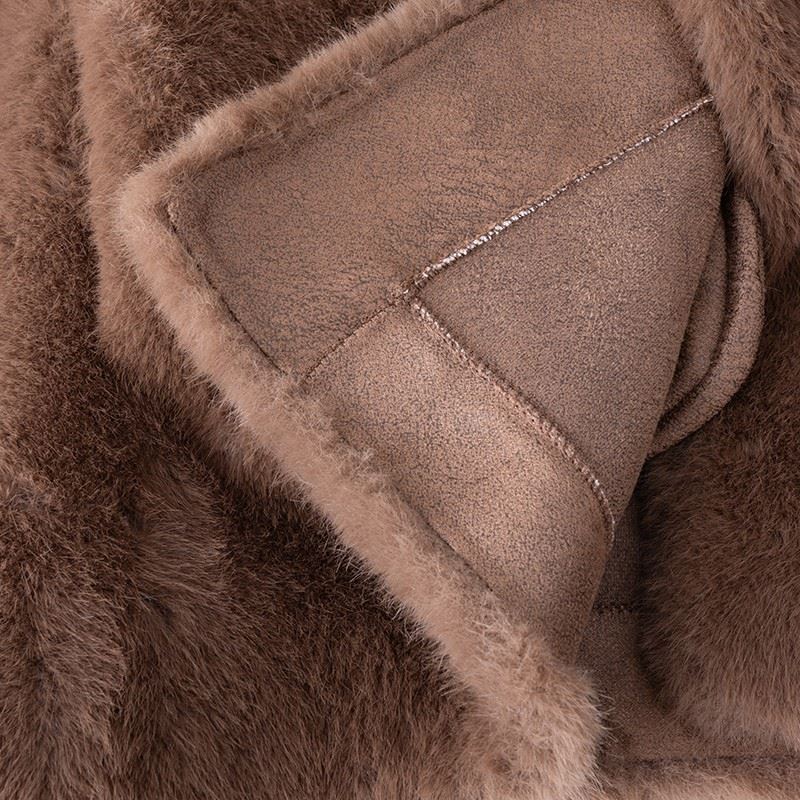 V Neck Faux fur Coat factory